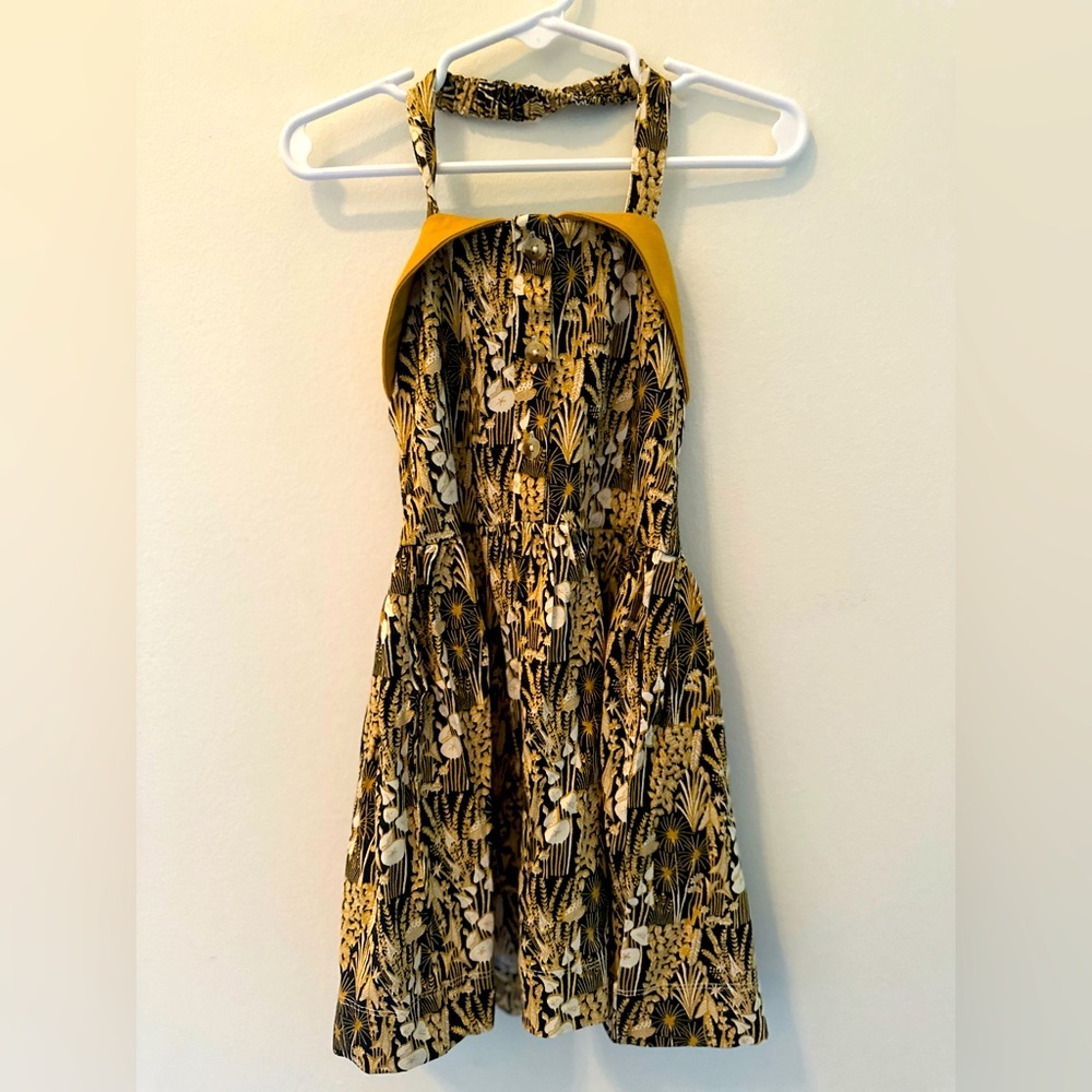 NWT Kate Quinn Halter Dress - Butterscotch Foliage - 18-24 months